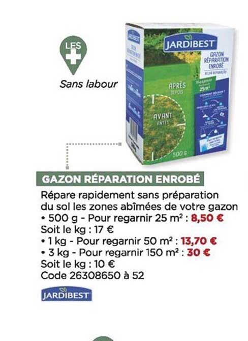 gazon réparation enrobé jardibest