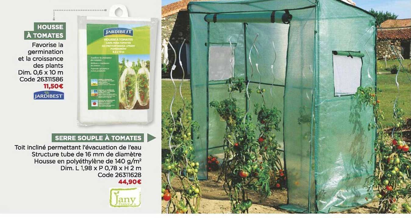 housse à tomates jardibest, serre souple à tomates jany
