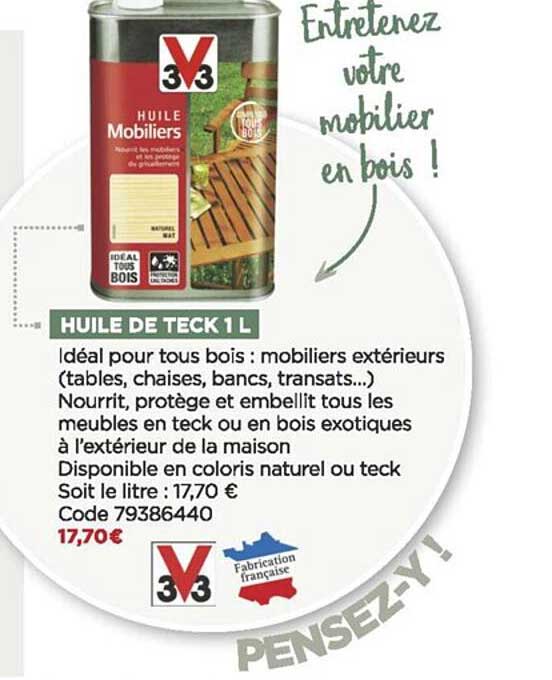 huile de teck 1 l v33