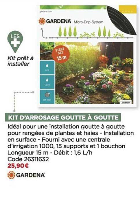 kit d'arrosage goutte à goutte gardena