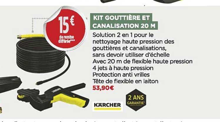 kit gouttière et canalisation 20 m kärcher