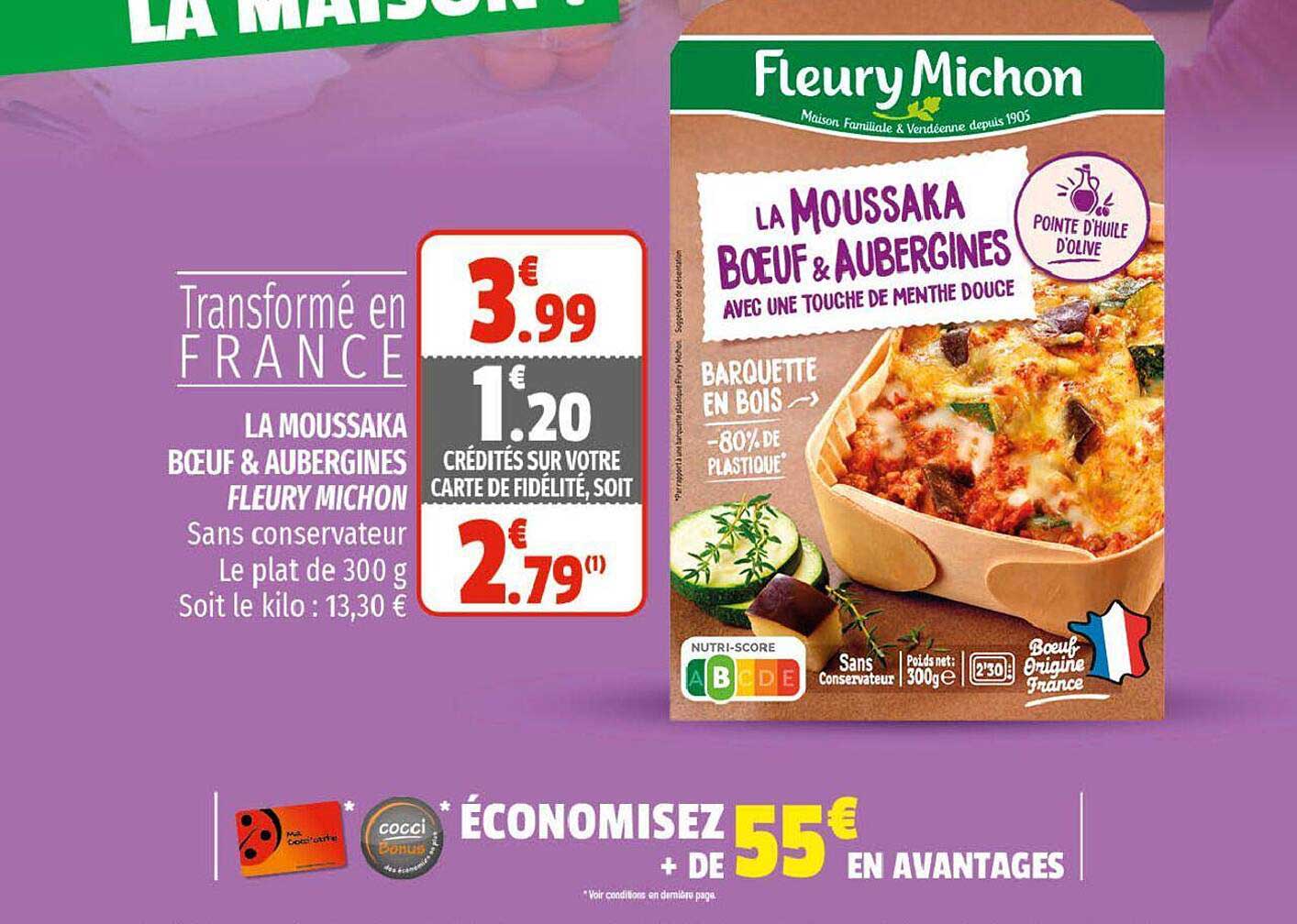 la moussaka bœuf & aubergines fleury michon