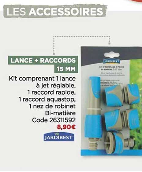 lance + raccords 15 mm jardibest