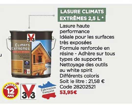 Lasure Climats Extrêmes 2,5 L