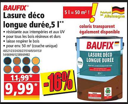 lasure déco longue durée, 5 l baufix