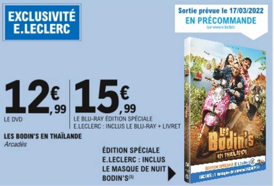 le dvd, le blu-ray les bodin's en thaïlande