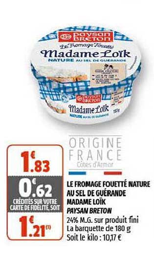 le fromage fouetté nature au sel de guérande madame loïk paysan breton