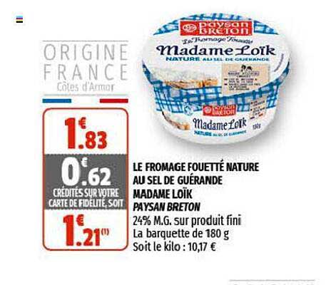 le fromage fouetté nature au sel de guérande madame loïk paysan breton