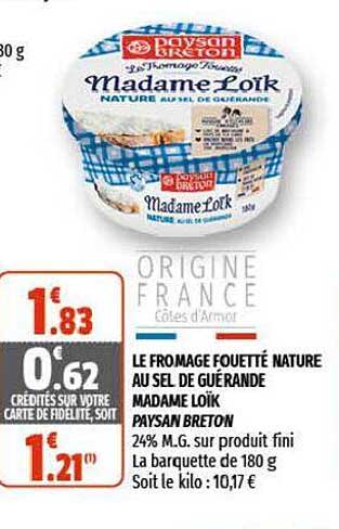 le fromage fouetté nature au sel de guérande madame loïk paysan breton