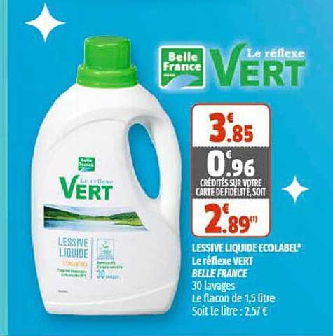 lessive liquide ecolabel le réflexe vert belle france