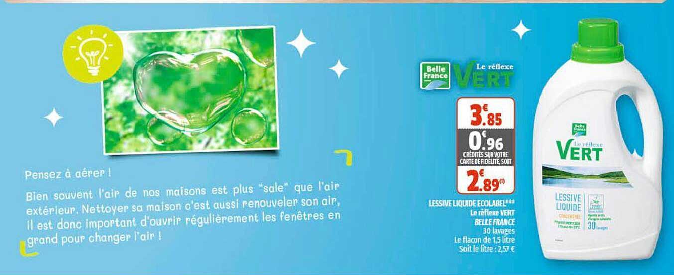 lessive liquide ecolabel le réflexe vert belle france