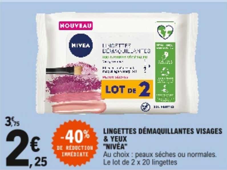 lingettes démaquillantes visages & yeux "nivea"