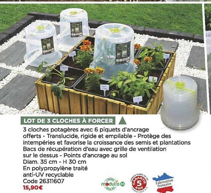 Lot De 3 Cloches à Forcer