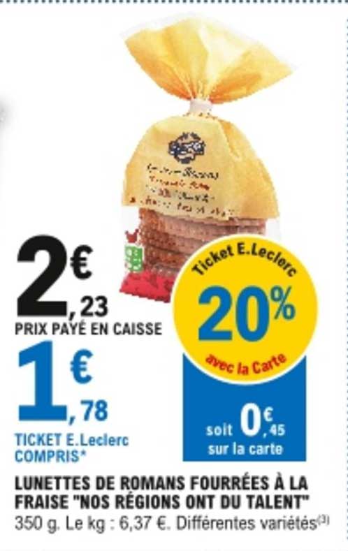 lunettes de romans fourrées à la fraise "nos régions ont du talent"