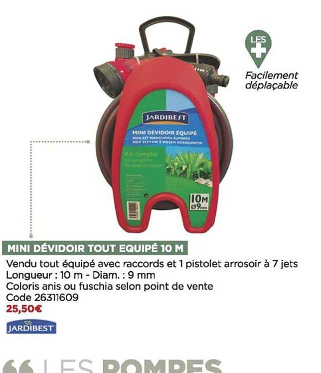 mini dévidoir tout équipé 10 m jardibest