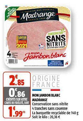 Mon Jambon Blanc Madrange