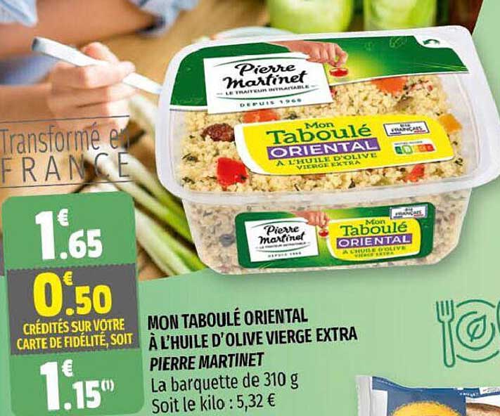 Mon Taboulé Oriental à L'huile D'olive Vierge Extra Pierre Martinet