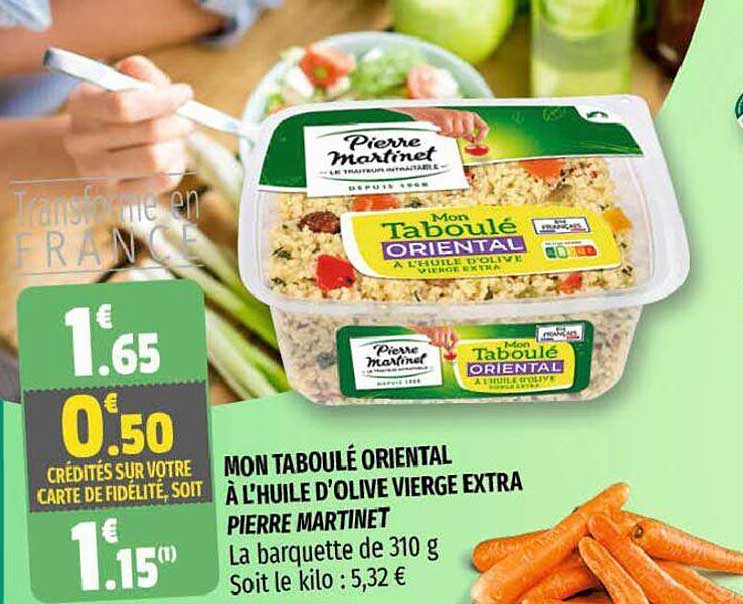 mon taboulé oriental à l'huile d'olive vierge extra pierre martinet