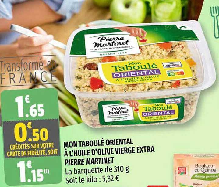 mon taboulé oriental à l'huille d'olive vierge extra pierre martinet