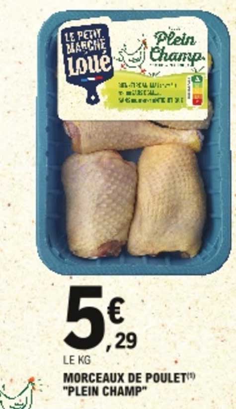 morceaux de poulet "plein champ"