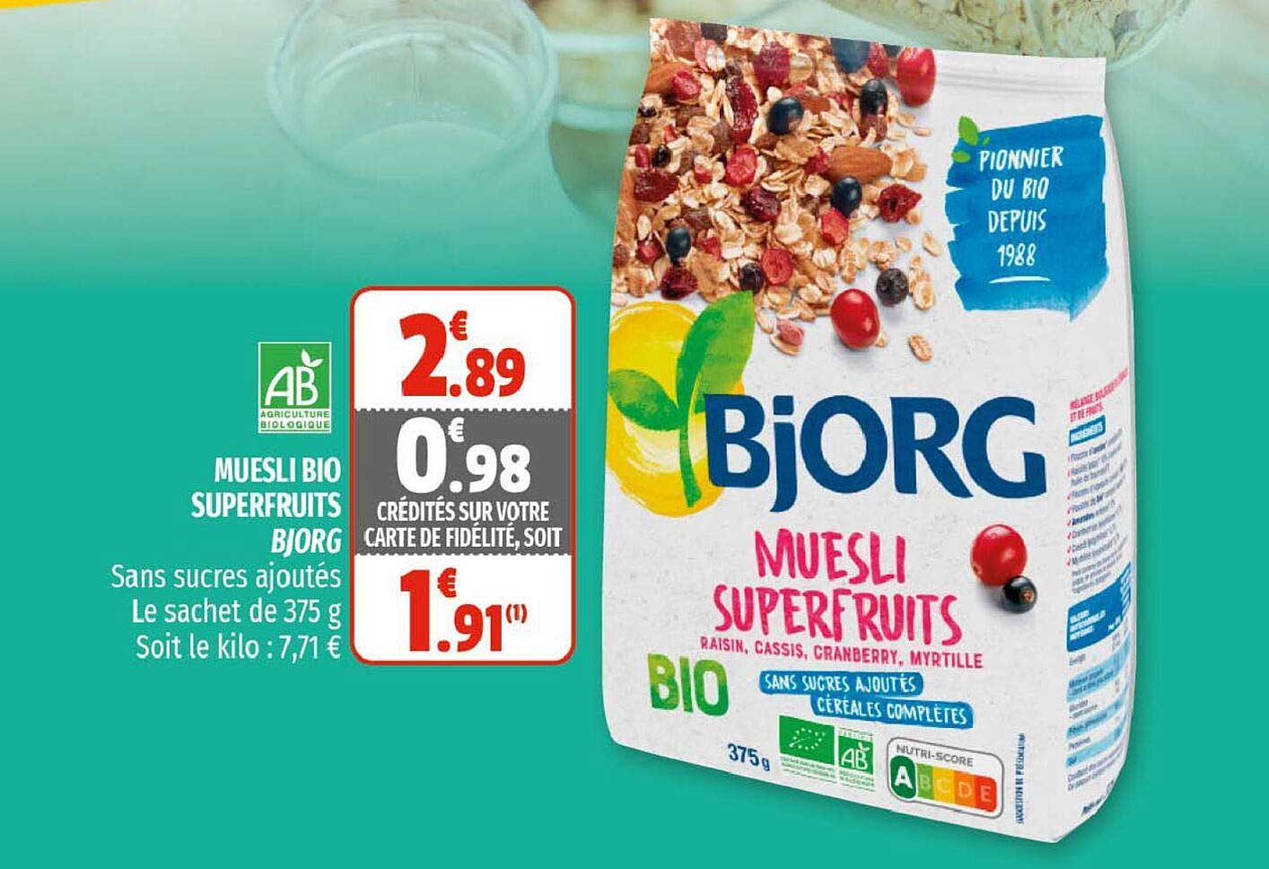 Muesli Bio Superfruits Bjorg