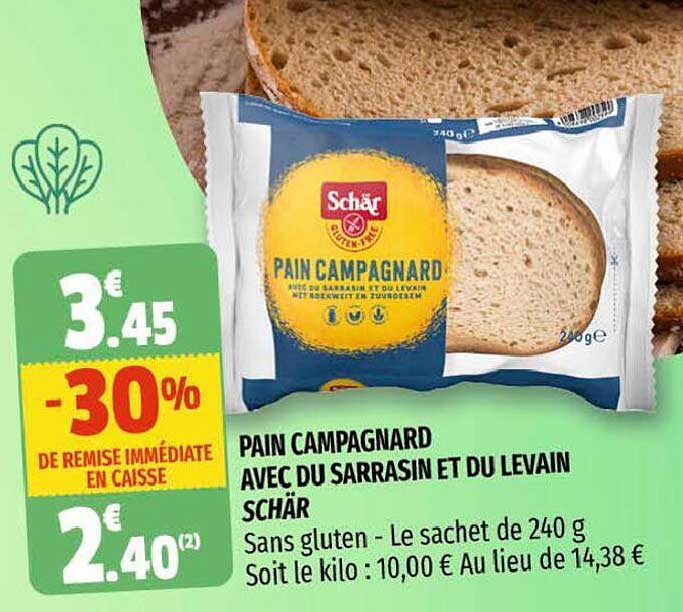 Pain Campagnard Avec Du Sarrasin Et Du Levain Schär