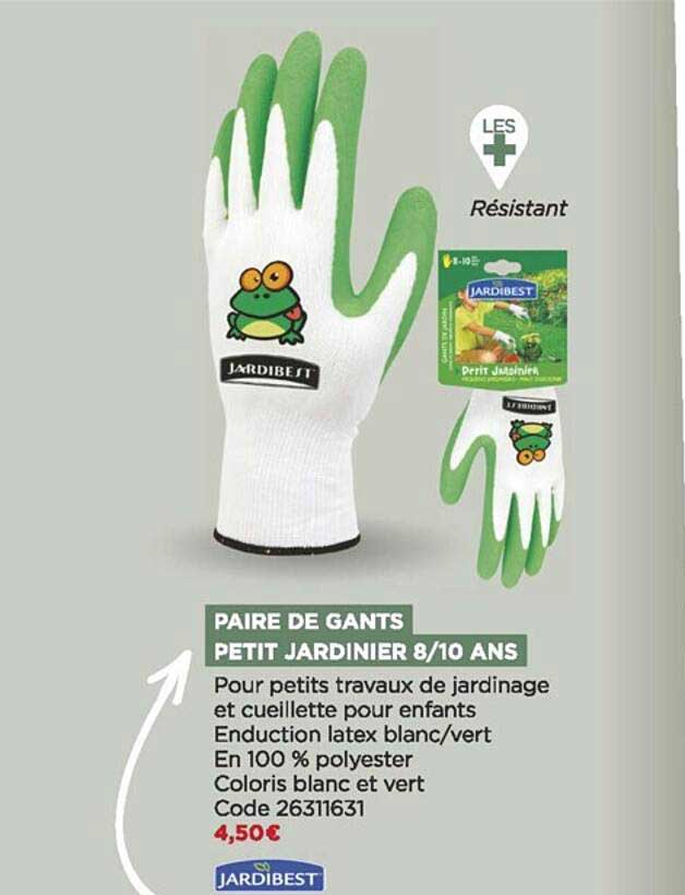 paire de gants petit jardinier 8-10 ans jardibest