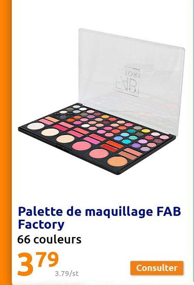 palette de maquillage fab factory