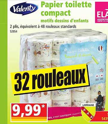 papier toilette compact motifs dessins d'enfants valenty