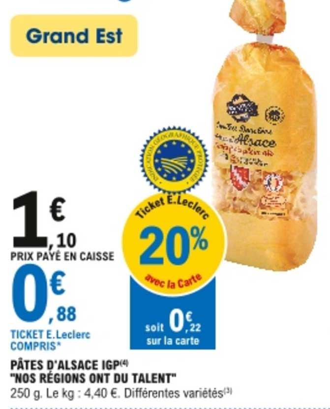 pâtes d'alsace igp "nos régions ont du talent"