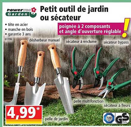 petit outil de jardin pou sécateur powertec garden