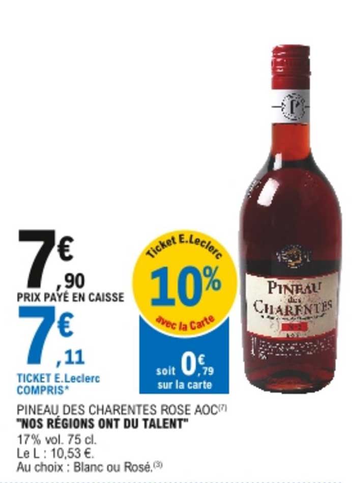 pineau des charentes rose aoc "nos régions ont du talent"