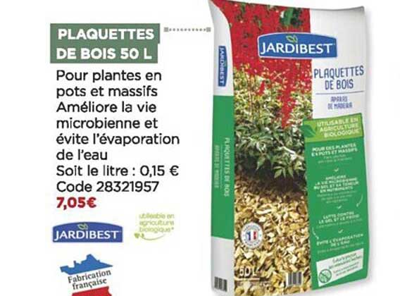 plaquettes de bois 50 l jardibest