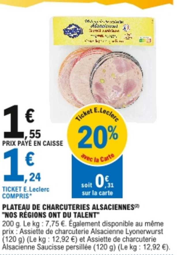 plateau de charcuterie alsaciennes "nos régions ont du talent"