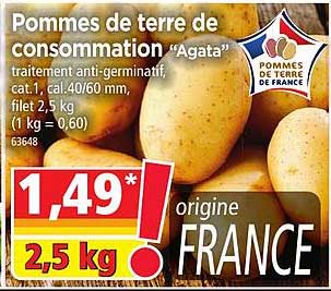 Pommes De Terre De Consommation "agata"