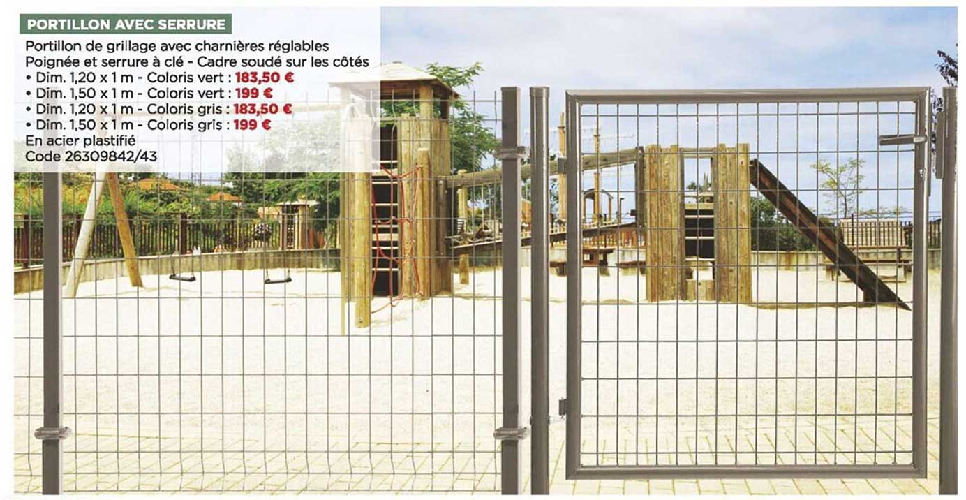 portillon avec serrure