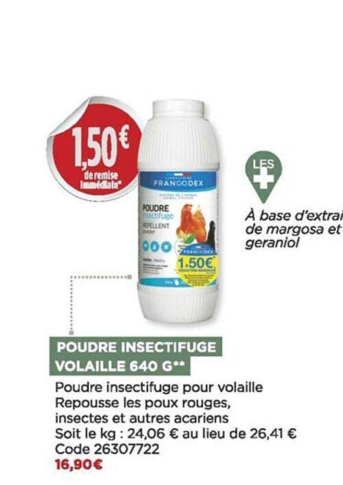 poudre insectifuge volaille 640 g
