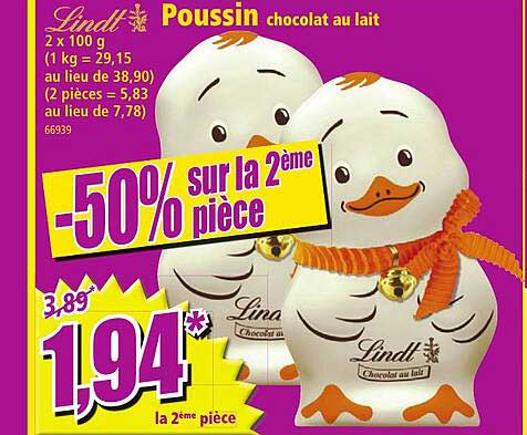 poussin chocolat au lait lindt