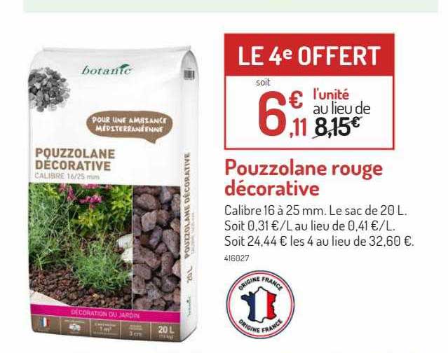 Pouzzolane Rouge Décorative