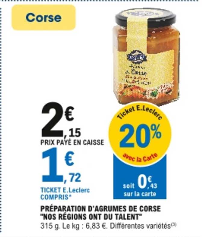 préparation d'agrumes de corse "nos régions ont du talent"