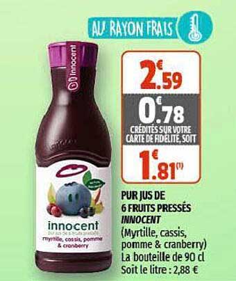 pur jus de 6 fruits pressés innocent