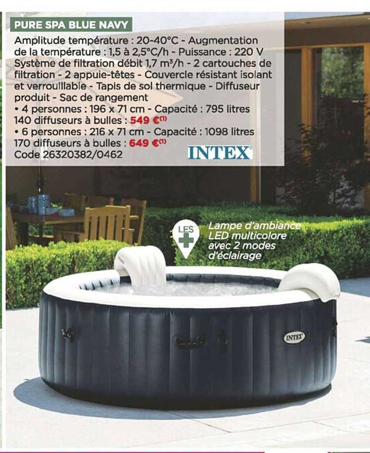 pure spa blue navy intex