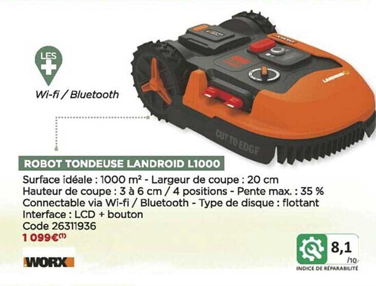 Robot Tondeuse Landroid L1000 Worx