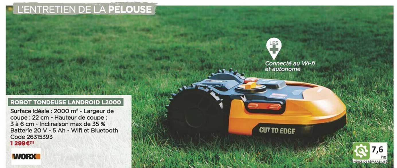 robot tondeuse landroid l2000 worx