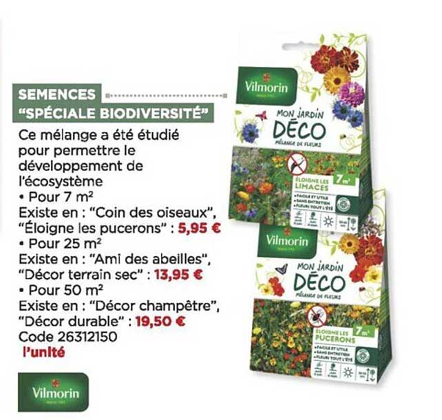 semences "spéciale biodiversité" vilmorin
