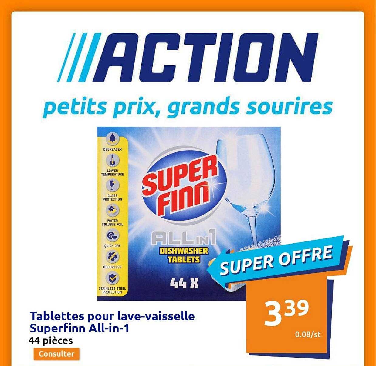 tablettes pour lave-vaisselle superfinn all-in-1