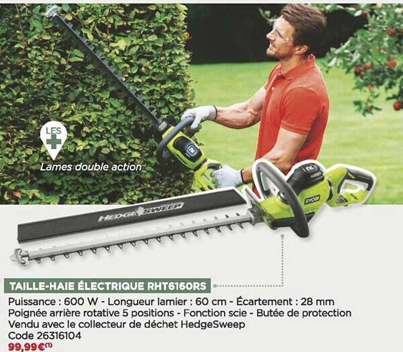 taille-haie électrique rht6160rs ryobi