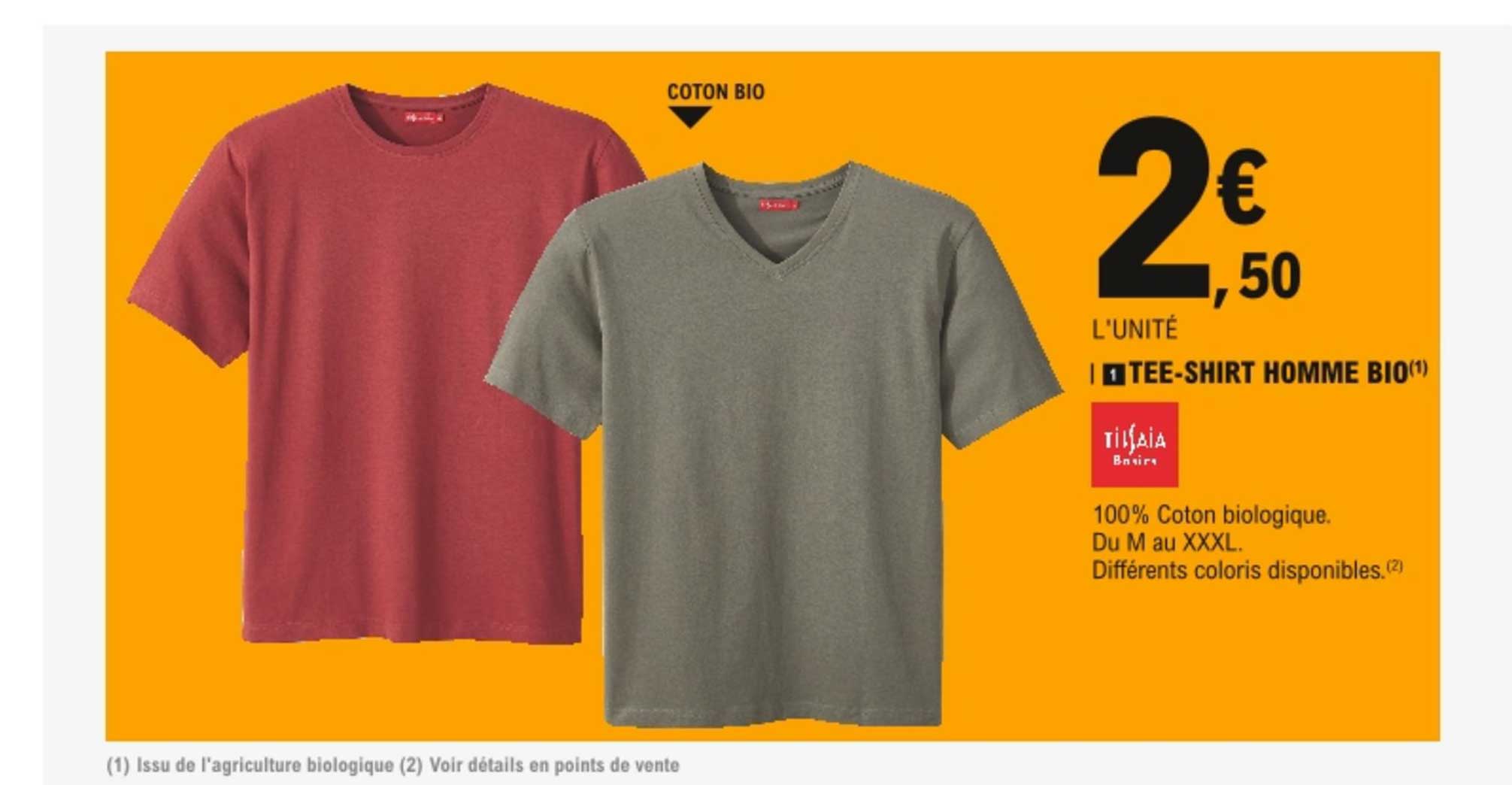 tee-shirt homme bio tissaia