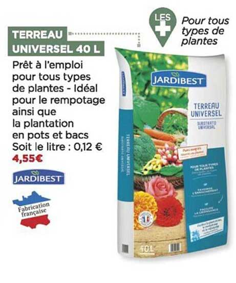 terreau universel 40 l jardibest