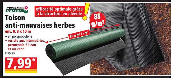Toison Anti-mauvaises Herbes Powertec Garden